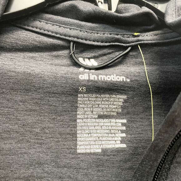 All In Motion Women's Soft Stretch Full Zip Jacket Heathered Black Size XS - Picture 4 of 5